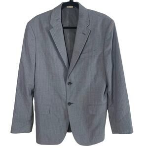Banana Republic Sz 42R Men's Sport Coat Blazer Jacket Gray Striped Career